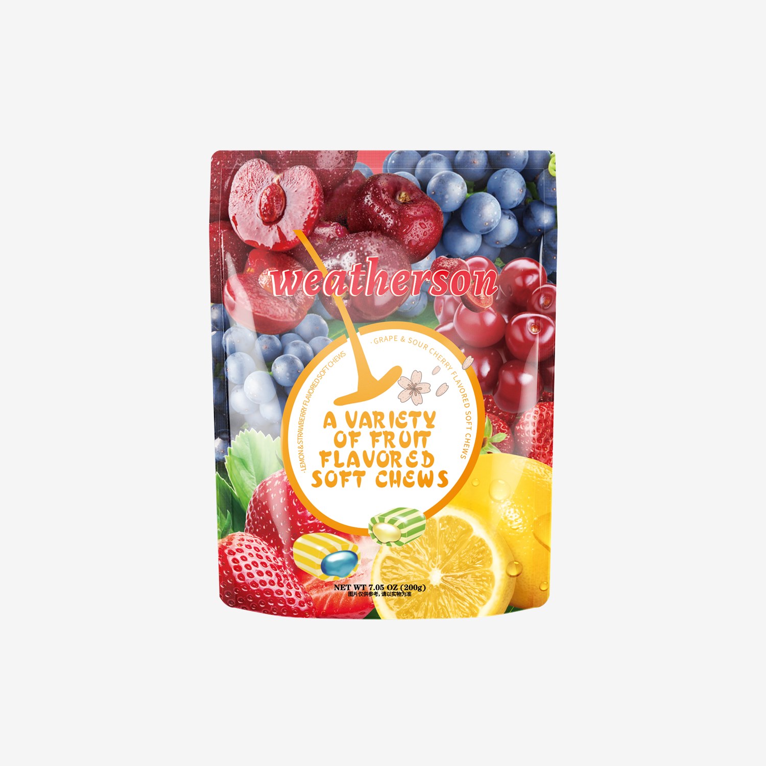 Weather's assorted fruit fudge 200g